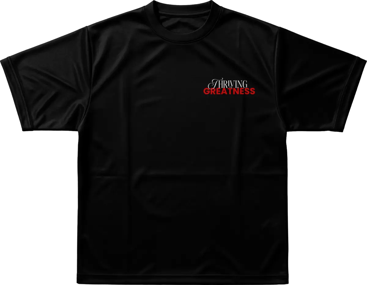 Thriving for Greatness Boxy Crop Shirt in Black